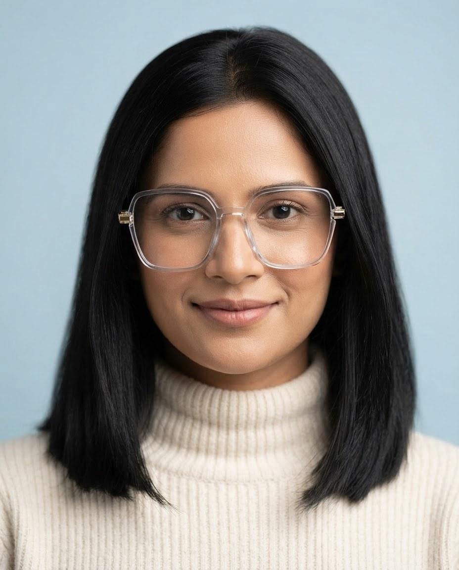 Full Rim Transparent Square Screen Glasses - 009